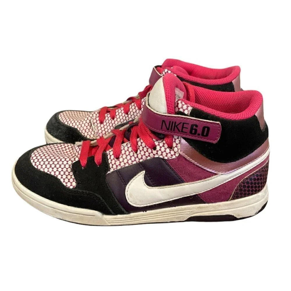 Nike Shoes Youth Girl Sz US 5Y EUR 37.5 Air Morgan 2 Mid Blk Gray Pink Sneakers